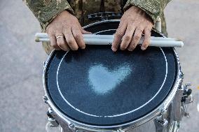 Farewell Ceremony For Ukrainian Military Journalist And Scout Taras Davydyuk