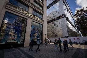 Facade Of The New Louis Vuitton Building In Paris