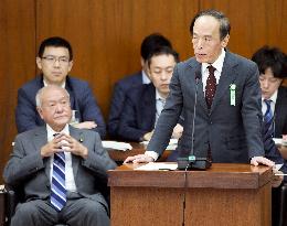 BOJ head at parliament session