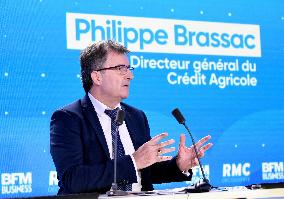Philippe Brassac Appears On BFM Business - Paris