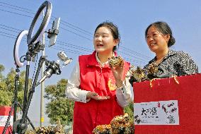 Farmer Sells Crabs Via a Live Webcast in Haian