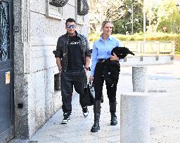 Michelle Hunziker With Her New Boyfriend - Milan