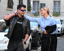 Michelle Hunziker With Her New Boyfriend - Milan