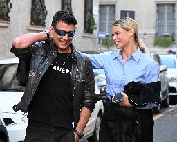 Michelle Hunziker With Her New Boyfriend - Milan