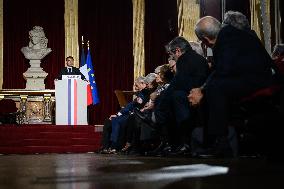 Emmanuel Macron Visit To The Grand Orient of France - Paris