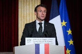 Emmanuel Macron Visit To The Grand Orient of France - Paris