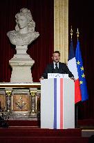 Emmanuel Macron Visit To The Grand Orient of France - Paris