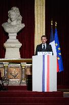 Emmanuel Macron Visit To The Grand Orient of France - Paris