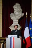 Emmanuel Macron Visit To The Grand Orient of France - Paris