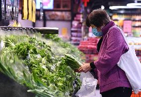 Customers Shop at A Supermarket in Fuyang