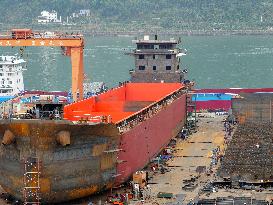 Three Gorges Letianxi Shipbuilding Base in Yichang