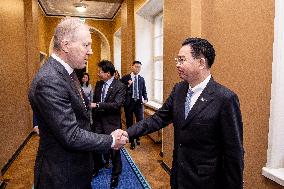 Taiwan's Minister of Foreign Affairs Jaushieh Joseph Wu visiting Estonia