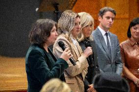 Olena Zelenska with Brigitte Macron and Gabriel Attal - Paris