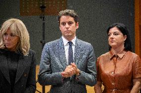 Olena Zelenska with Brigitte Macron and Gabriel Attal - Paris