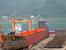Three Gorges Letianxi Shipbuilding Base in Yichang