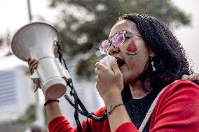 Pro-Palestinian Solidarity Protest In Front Of U.S Embassy Building At Jakarta, Indonesia