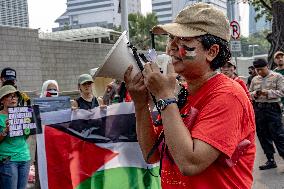 Pro-Palestinian Solidarity Protest In Front Of U.S Embassy Building At Jakarta, Indonesia
