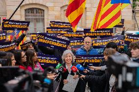 Dolors Feliu (Assemblea) Demands The Independence Of Catalonia From The Parliament Of Catalonia.