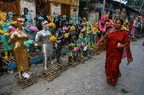 Preparation For Bhoot Choturdashi Or Indian Halloween In India.