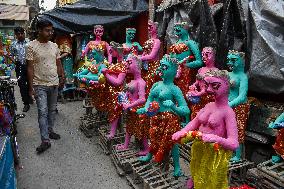 Preparation For Bhoot Choturdashi Or Indian Halloween In India.