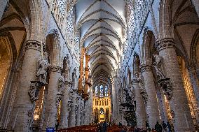 Cathedral Of St. Michael And St. Gudula In Brussels