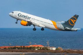 Condor Airbus A320 Departing From Crete Island