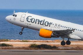 Condor Airbus A320 Departing From Crete Island