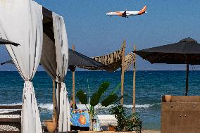 Easyjet Airbus A321Nneo Landing At Heraklion Airport In Crete Island