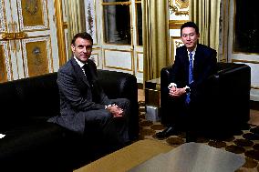 French President Meets with TikTok CEO - Paris