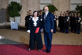 Peace Forum Diner at the Elysee Palace - Paris
