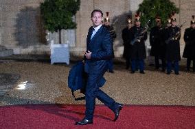 Peace Forum Diner at the Elysee Palace - Paris