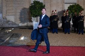 Peace Forum Diner at the Elysee Palace - Paris