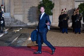 Peace Forum Diner at the Elysee Palace - Paris