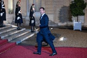 Peace Forum Diner at the Elysee Palace - Paris