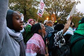 Pro-Palestine Demonstrators Gather At State Department