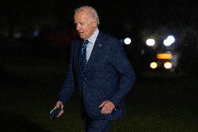 US President Joe Biden returns to the White House