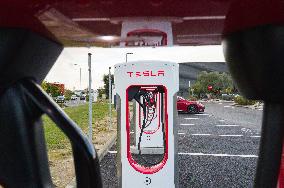 Tesla Electric Vehicle Charging Station - Montauban