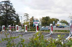 Tesla Electric Vehicle Charging Station - Montauban