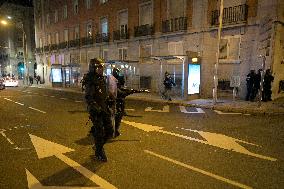 Demonstration Against The Amnesty At The Headquarters Of Socialist Party In Madrid