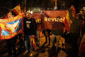 Protest In Barcelona After The Political Deal Between Spanish Socialists and Catalan Junts