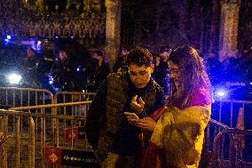 Protest In Barcelona After The Political Deal Between Spanish Socialists and Catalan Junts