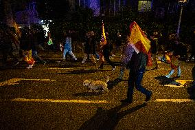 Protest In Barcelona After The Political Deal Between Spanish Socialists and Catalan Junts