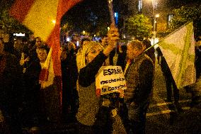 Protest In Barcelona After The Political Deal Between Spanish Socialists and Catalan Junts