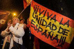 Protest In Barcelona After The Political Deal Between Spanish Socialists and Catalan Junts