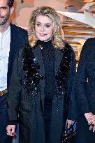 Catherine Deneuve Unveils Le Printemps XMas Decorations - Paris