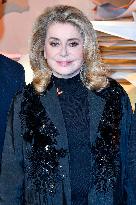 Catherine Deneuve Unveils Le Printemps XMas Decorations - Paris