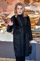 Catherine Deneuve Unveils Le Printemps XMas Decorations - Paris