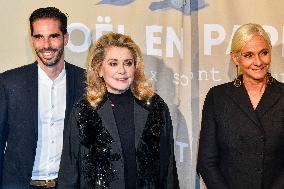 Catherine Deneuve Unveils Le Printemps XMas Decorations - Paris