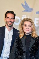 Catherine Deneuve Unveils Le Printemps XMas Decorations - Paris