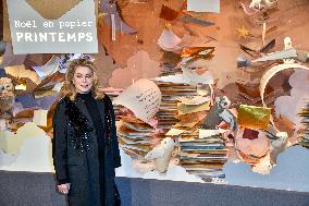 Catherine Deneuve Unveils Le Printemps XMas Decorations - Paris